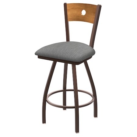 25 Swivel Counter Stool,Brnz Finish,Med Back,Graph Seat